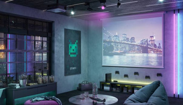 Black Vs White Projector Screen
