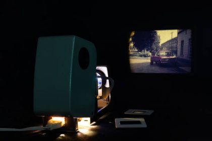 Projector in garage