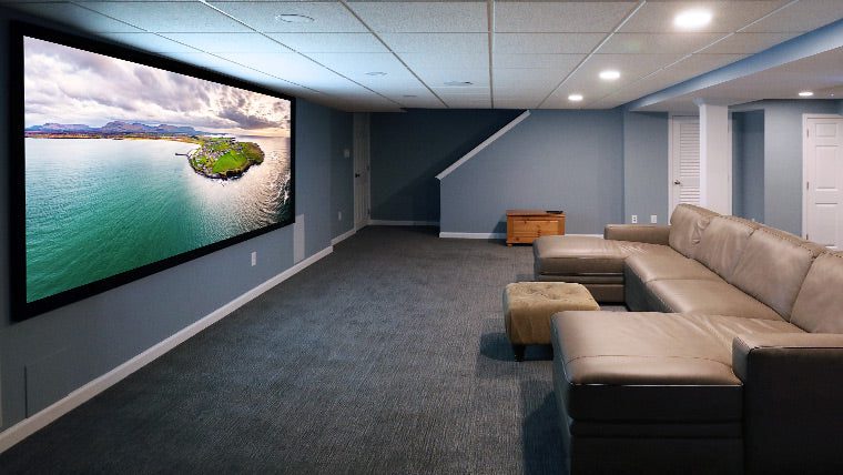projector in basement