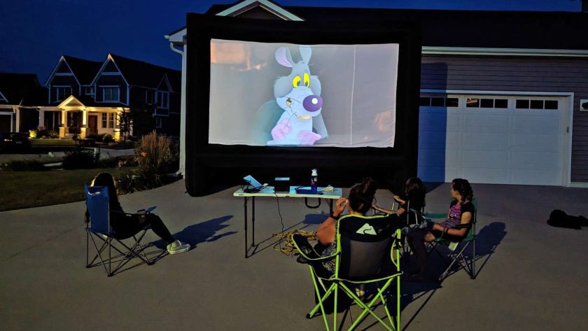 inflatable projector screen outdoor