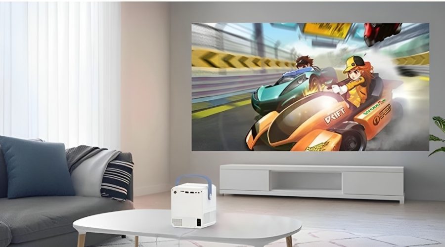 mini projector and screen